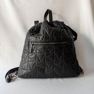 Michael Kors Winnie Convertible Quilted Black Backpack Purse